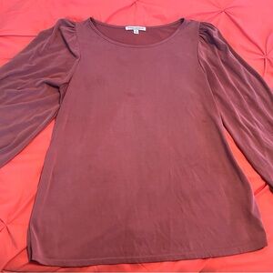 Green Envelope Mauve Long Sleeve Blouse